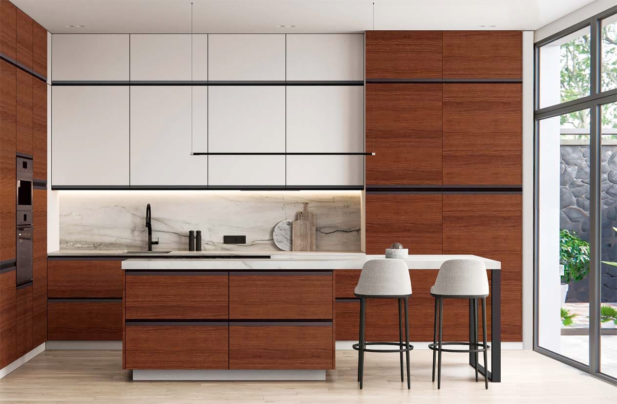 Modern,Nature,Style,White,Kitchen,Interior,Design,With,Island,And
